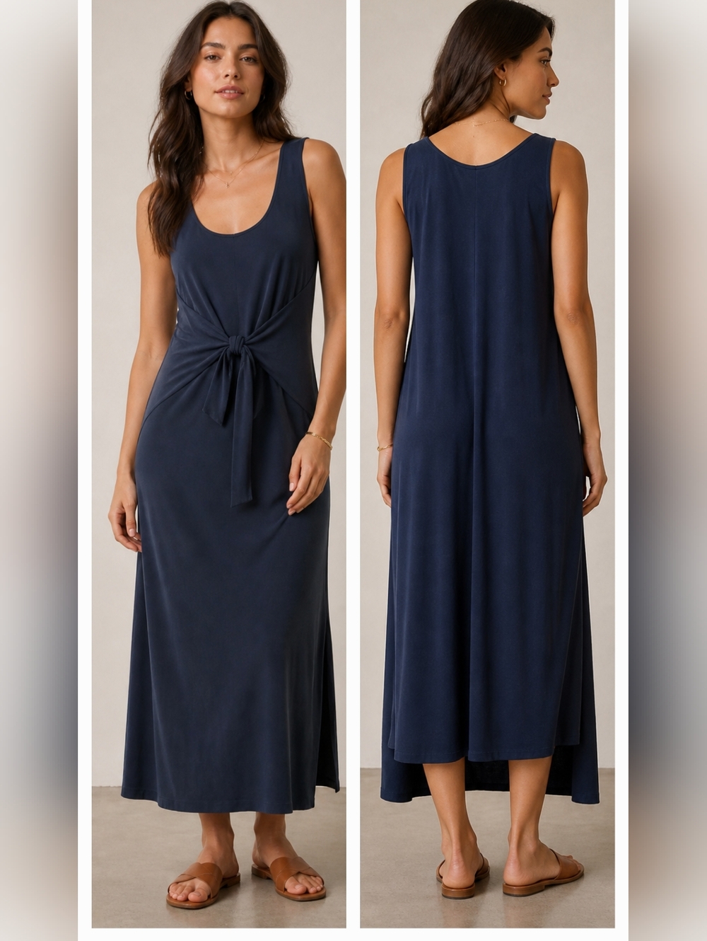 Vince Maxi Modal Dress Size Small Navy Blue